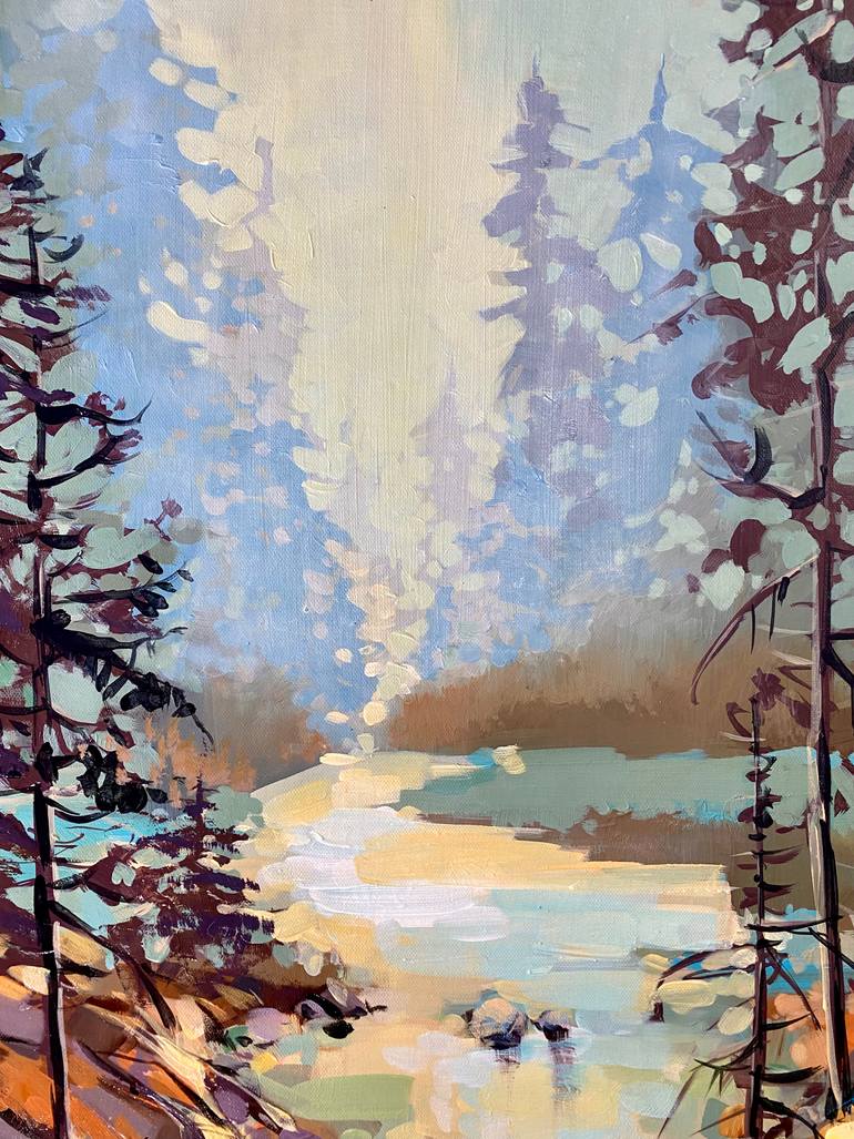 Original Abstract Expressionism Landscape Painting by Irina Rumyantseva