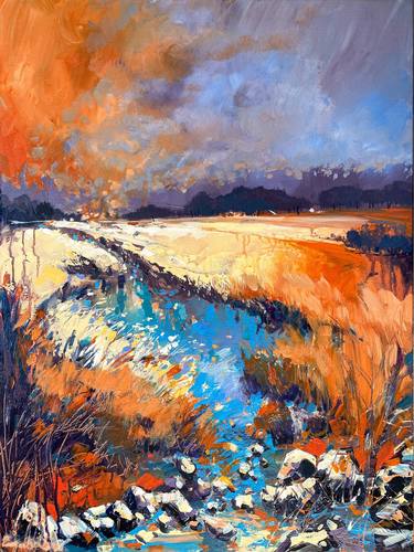 Autumn Landscape - Amber Fields thumb