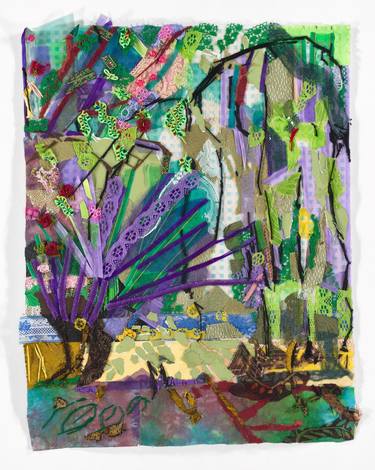 Original Expressionism Botanic Collage by Anastasia Zielinski