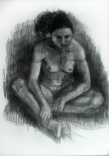 Original Expressionism Nude Drawings by Silvina Resnik