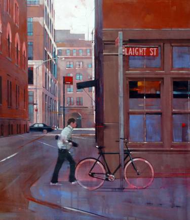 Original Figurative Cities Paintings by M O