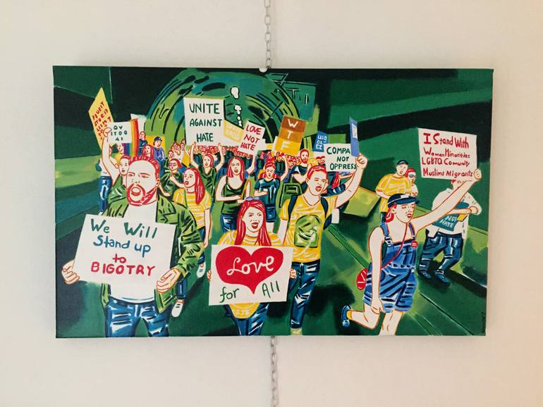 Original Figurative Pop Culture/Celebrity Painting by Elizabeth Roman