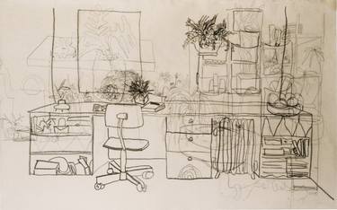 Print of Interiors Drawings by Santiago Paredes