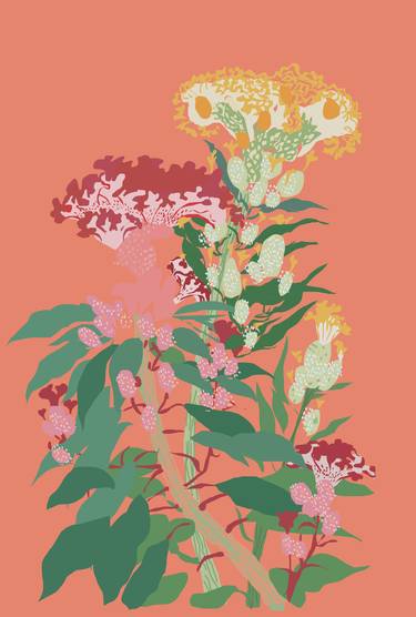 Print of Art Deco Botanic Paintings by Santiago Paredes