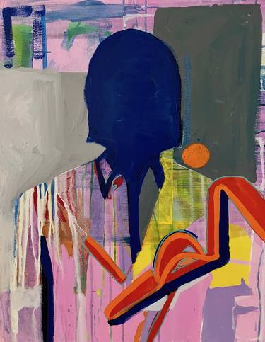 Original Abstract Men Paintings by Tricia Pucci