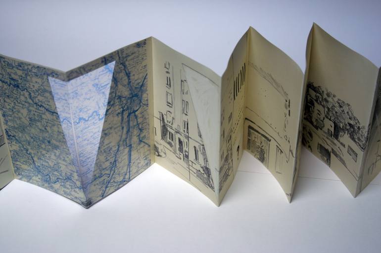 Original Dada Travel Collage by Pascale Baud