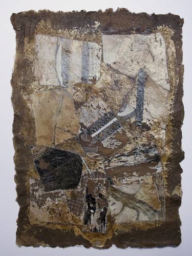 Original Abstract Collage by Pascale Baud