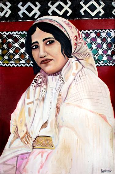 Print of Portraiture Women Paintings by Chama Mechtaly