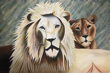White Lion & Lioness thumb