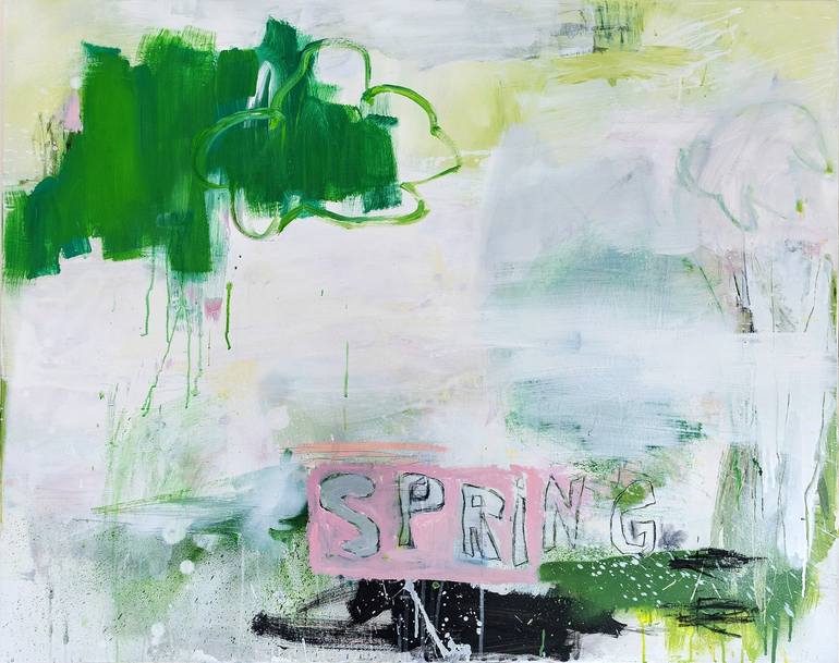 Original Abstract Painting by Christiane Lohrig  Abstract Art on Canvas  Spring