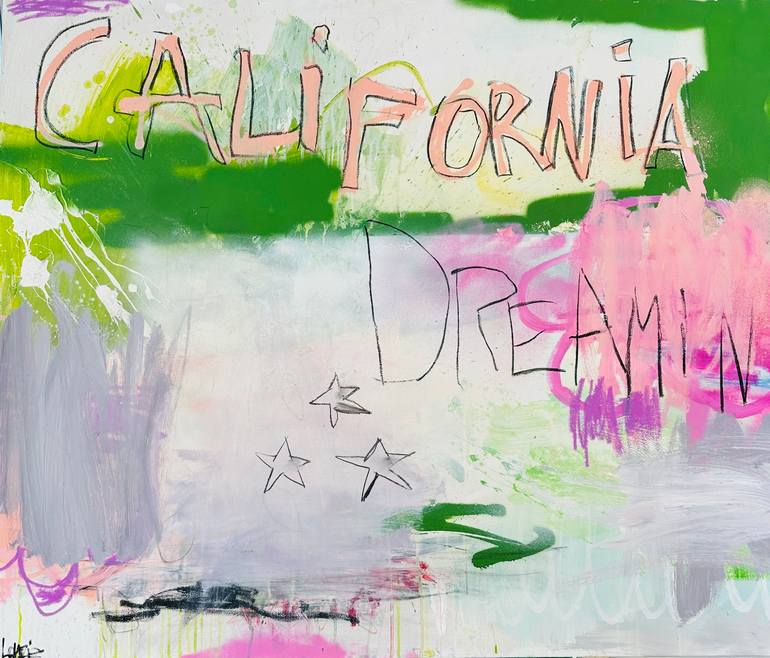 Original Abstract Painting by Christiane Lohrig  Abstract Art on Canvas  California dreamin
