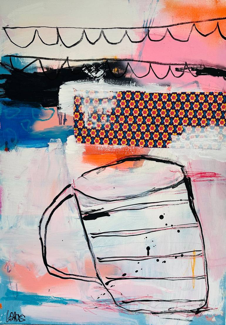 Original Abstract Painting by Christiane Lohrig  Abstract Art on Canvas  Home Story