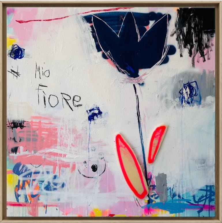 Original Abstract Painting by Christiane Lohrig  Abstract Art on Canvas  Mio Fiore