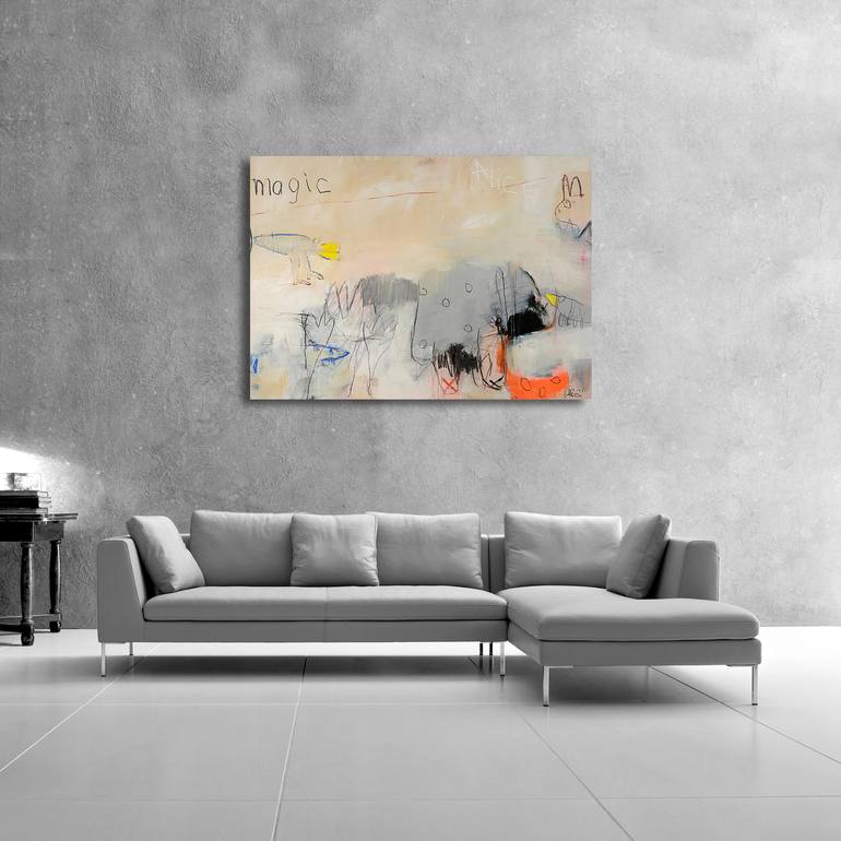 Original Abstract Expressionism Abstract Painting by Christiane Lohrig