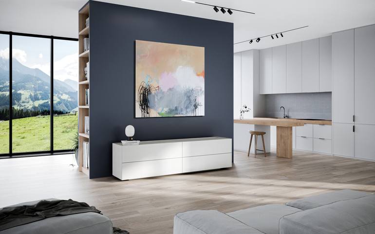 Original Modernism Abstract Painting by Christiane Lohrig