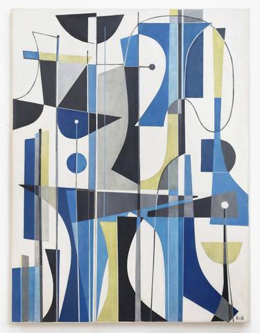 Original Modernism Abstract Painting by Robert Von Bangert