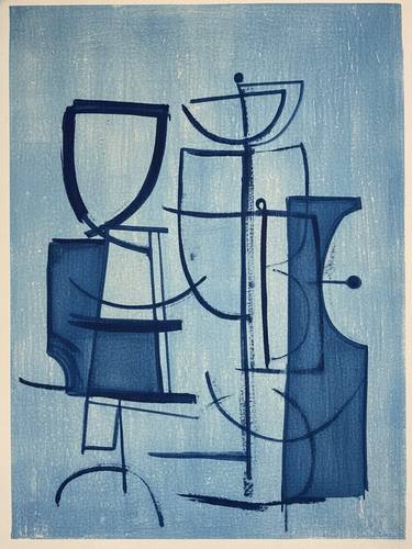 Original Modernism Abstract Printmaking by Robert Von Bangert