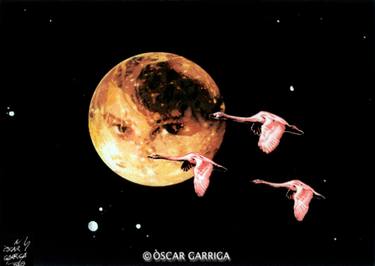 Original Outer Space Drawings by Oscar Garriga
