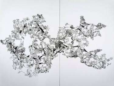Original Fine Art Abstract Drawings by Elisa Oropesa