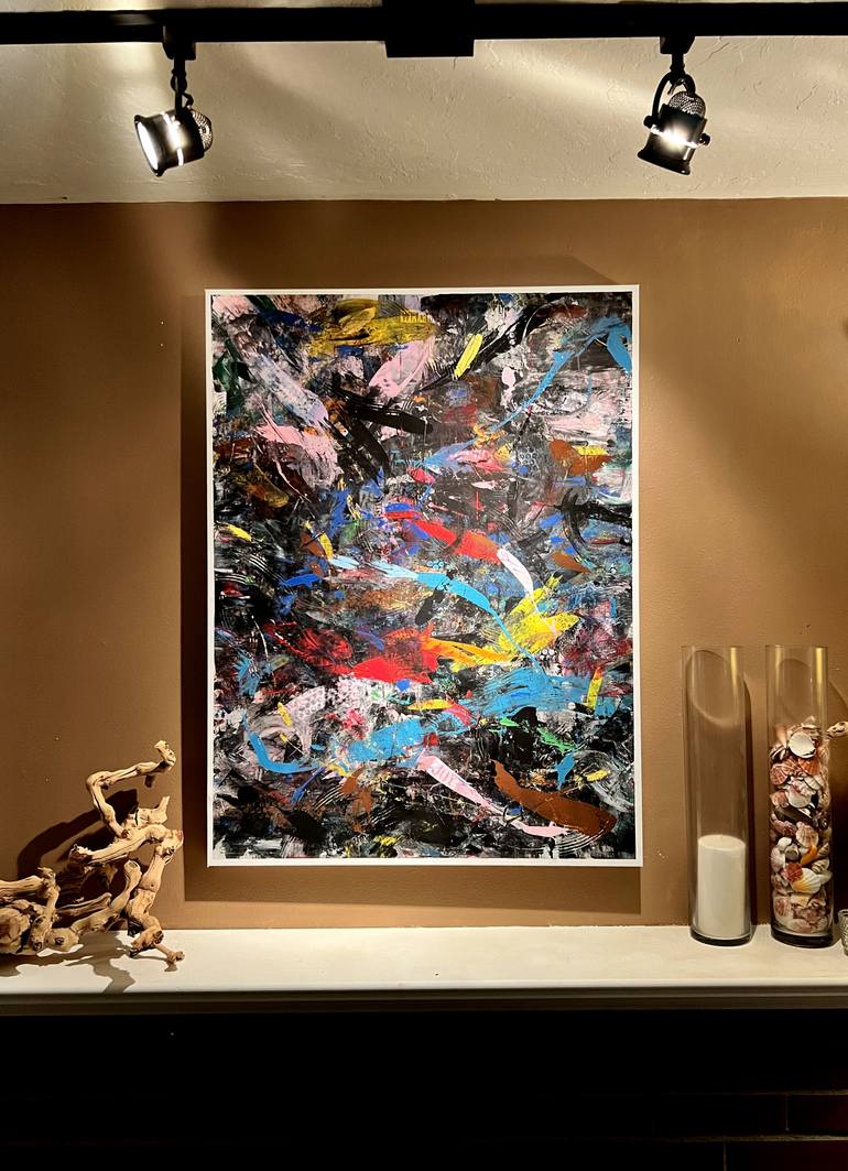 Original Abstract Expressionism Abstract Painting by Kanit Boonwit