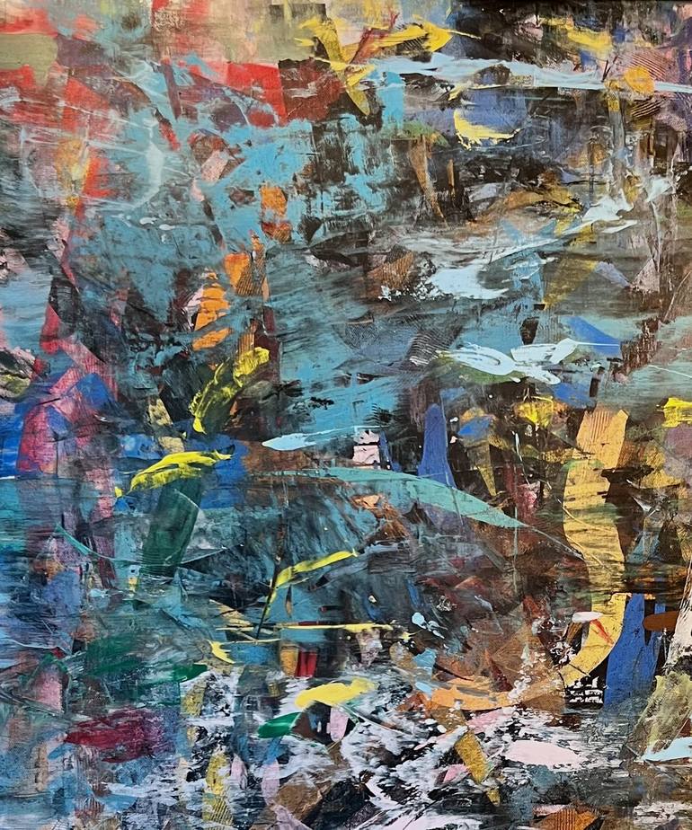 Original Abstract Painting by Kanit Boonwit