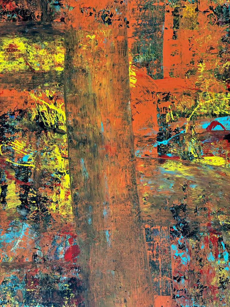 Original Abstract Expressionism Abstract Painting by Kanit Boonwit