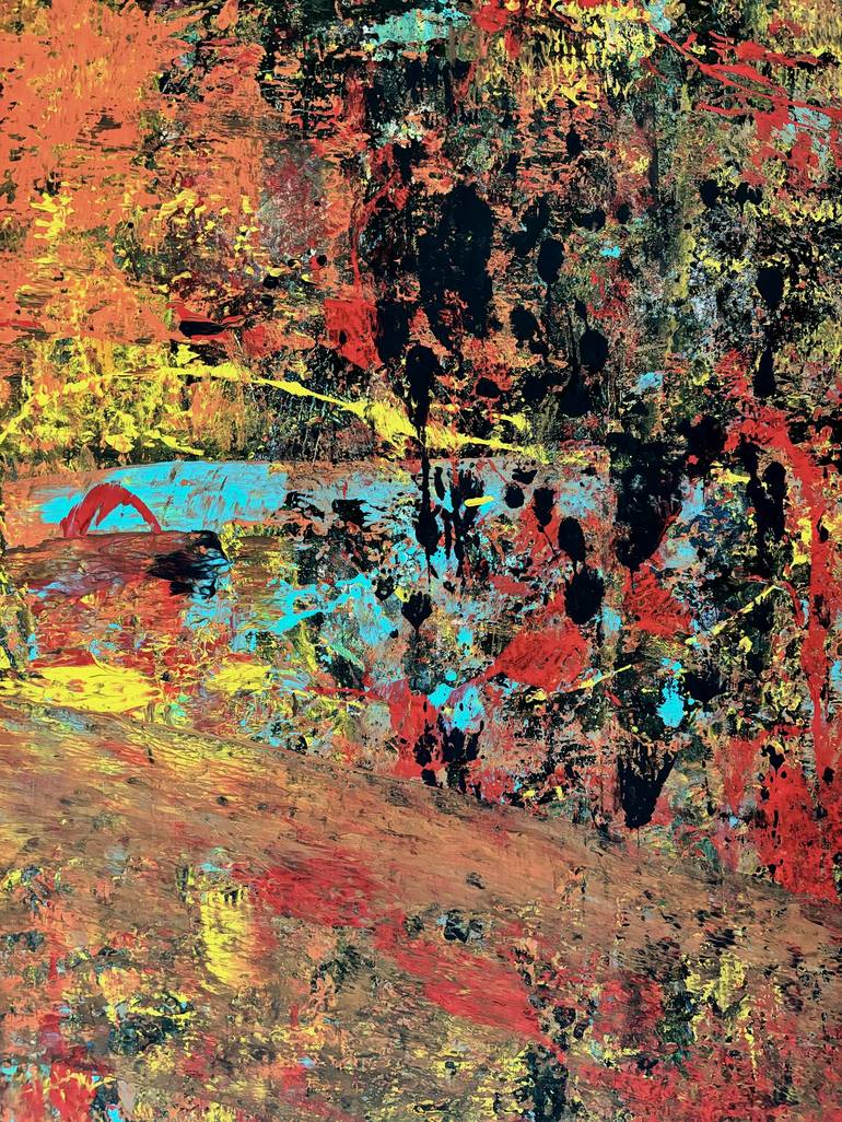 Original Abstract Expressionism Abstract Painting by Kanit Boonwit