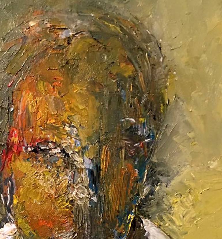 Original Expressionism Portrait Painting by Kanit Boonwit