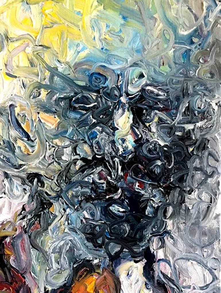 Original Abstract Expressionism Abstract Painting by Kanit Boonwit