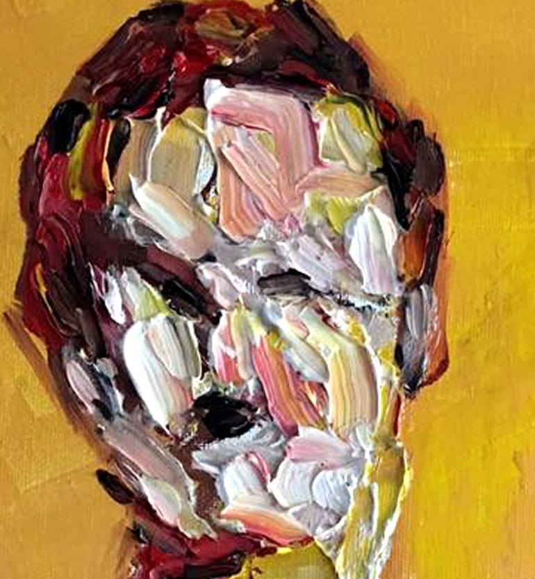 Original Expressionism Portrait Painting by Kanit Boonwit