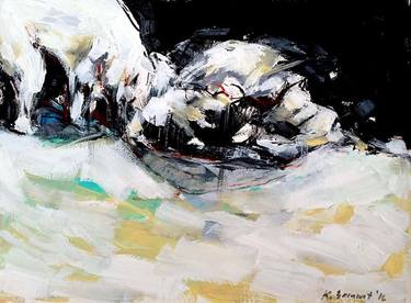 Print of Abstract Expressionism Dogs Paintings by Kanit Boonwit