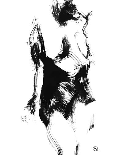 Original Figurative Nude Drawings by Kanit Boonwit