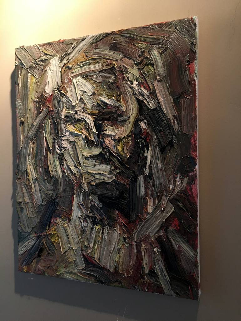 Original Abstract Portrait Painting by Kanit Boonwit