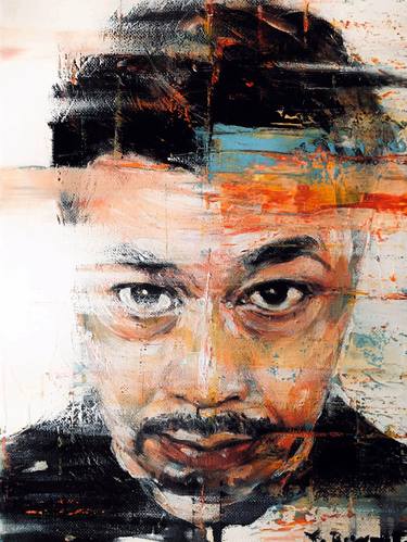 Original Abstract Expressionism Portrait Paintings by Kanit Boonwit