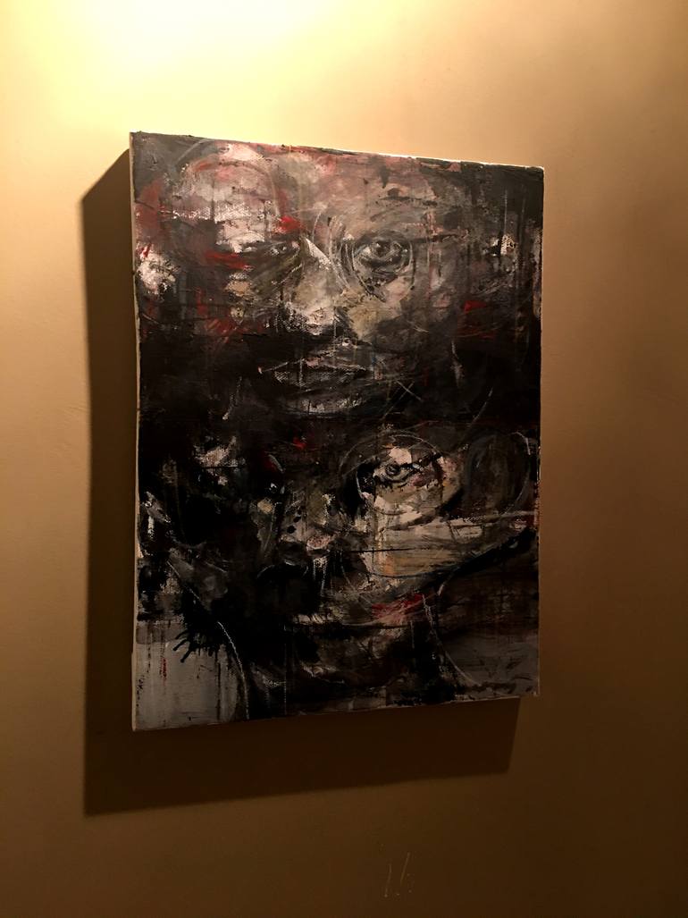 Original Portraiture Abstract Painting by Kanit Boonwit