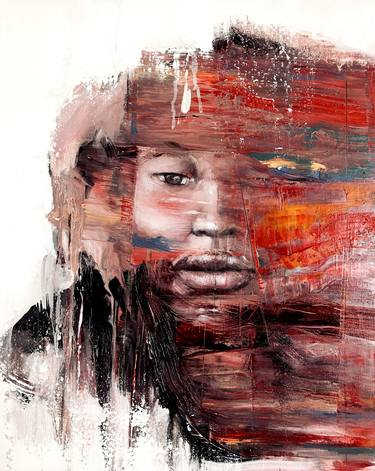 Original Expressionism Portrait Paintings by Kanit Boonwit