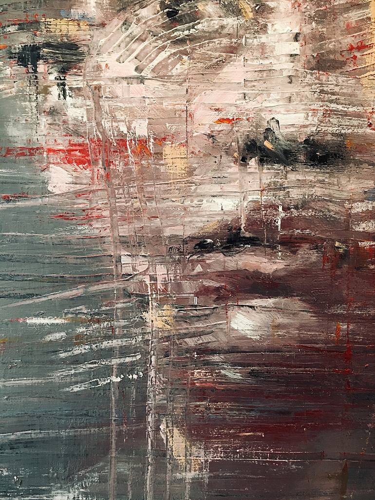 Original Abstract Portrait Painting by Kanit Boonwit