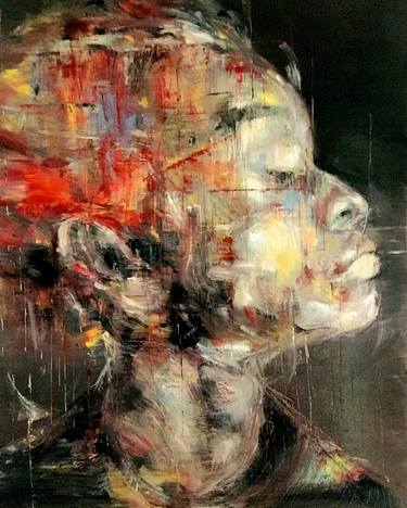 Original Abstract Portrait Paintings by Kanit Boonwit