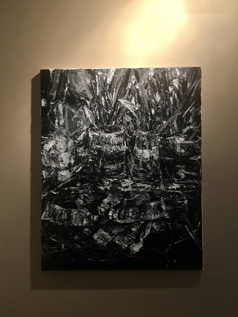 Original Abstract Expressionism Abstract Painting by Kanit Boonwit