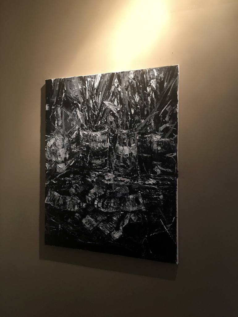 Original Abstract Expressionism Abstract Painting by Kanit Boonwit