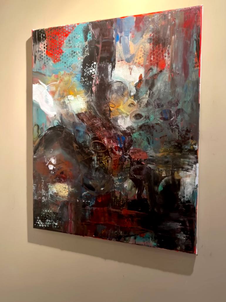 Original Abstract Expressionism Abstract Painting by Kanit Boonwit