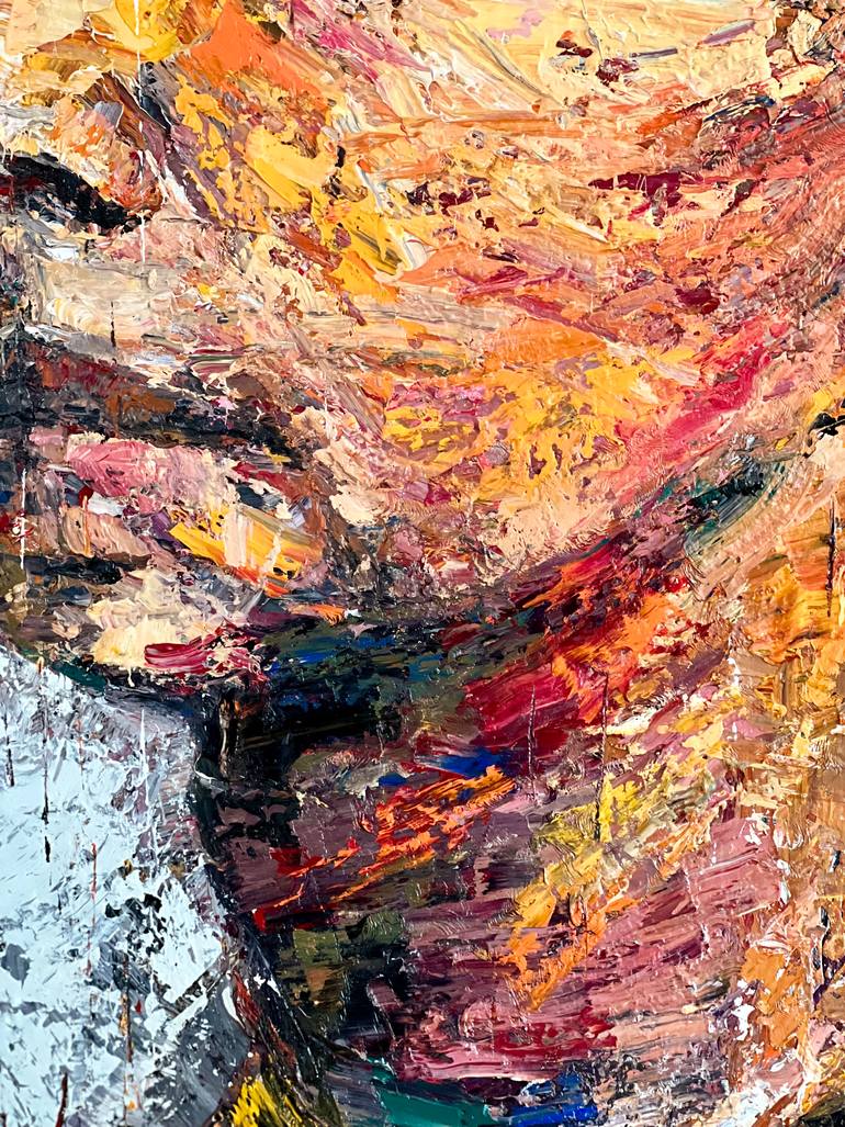 Original Expressionism People Painting by Kanit Boonwit