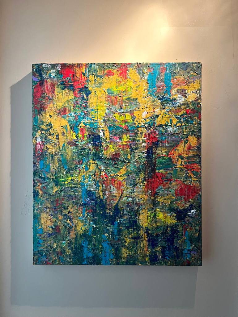 Original Abstract Expressionism Abstract Painting by Kanit Boonwit