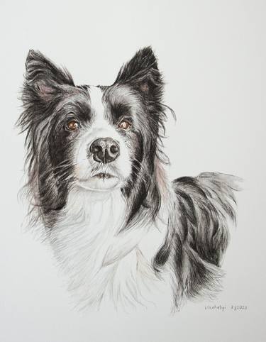 Print of Dogs Drawings by Lilla Varhelyi