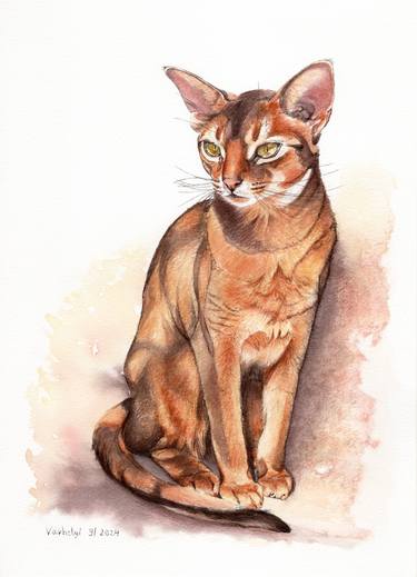 Original Figurative Cats Drawings by Lilla Varhelyi