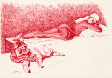 Original Realism Cats Drawings by Lilla Varhelyi