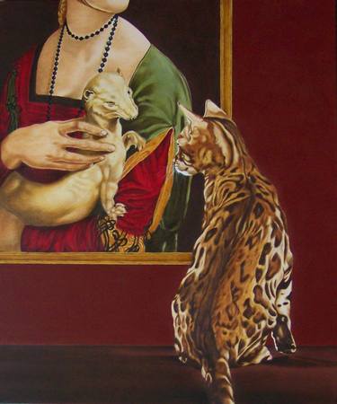 Print of Figurative Cats Paintings by Lilla Varhelyi