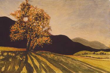 Print of Impressionism Tree Paintings by Lilla Varhelyi