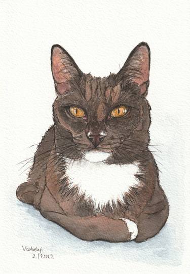 Print of Figurative Cats Drawings by Lilla Varhelyi