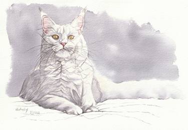 Print of Portraiture Cats Drawings by Lilla Varhelyi